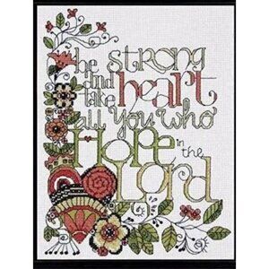 Cross Stitch Kit Design Works Heartfelt Be Strong Counted Karla Dornacher #2795